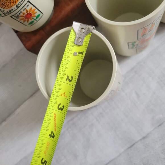 Set Of 6 Vintage Retro 1970s Plastic Tumblers With Farmhouse Design - Picture 7 of 7